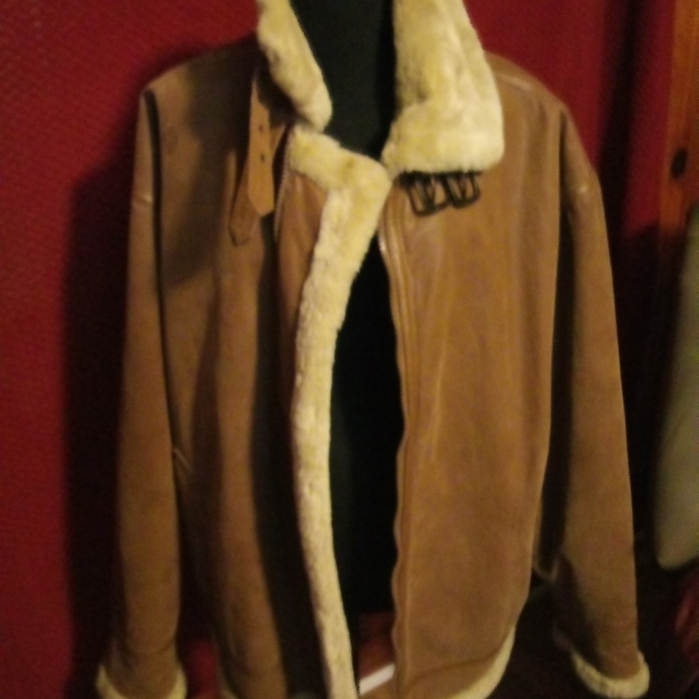 Men Protocol echt leder genuine leather tan jacket